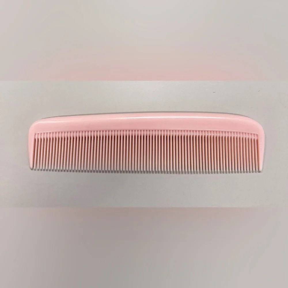 Vintage Unbreakable Nylon Plastic Pink Hair Comb